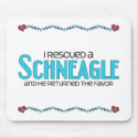 I Rescued a Schneagle (Male) Dog Adoption Design mousepads