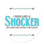 I Rescued a Shocker (Female) Dog Adoption Design stickers