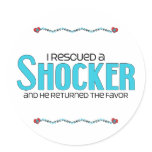 I Rescued a Shocker (Male) Dog Adoption Design stickers