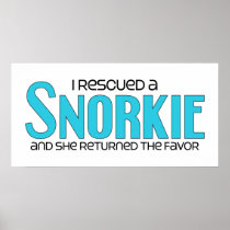 I Rescued a Snorkie (Female) Dog Adoption Design Print