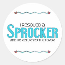 I Rescued a Sprocker (Male) Dog Adoption Design Stickers