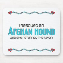 I Rescued an Afghan Hound (Female Dog) Mouse Pads