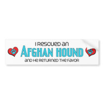 I Rescued an Afghan Hound (Male Dog) Bumper Stickers