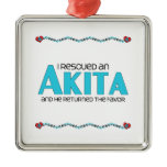 I Rescued an Akita (Male Dog) ornaments