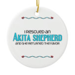I Rescued an Akita Shepherd (Female) Dog Adoption ornaments