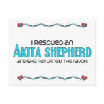 I Rescued an Akita Shepherd (Female) Dog Adoption Post Cards