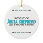 I Rescued an Akita Shepherd (Male) Dog Adoption ornaments