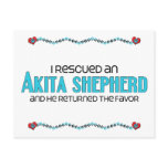 I Rescued an Akita Shepherd (Male) Dog Adoption Postcard