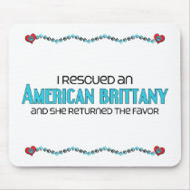 I Rescued an American Brittany (Female Dog) Mouse Mat
