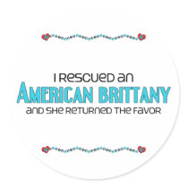I Rescued an American Brittany (Female Dog) Sticker