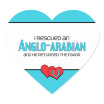 I Rescued an Anglo-Arabian (Male Horse) Heart Stickers