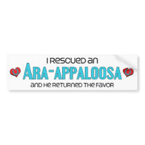 I Rescued an Ara-Appaloosa (Male Horse) Bumper Sticker