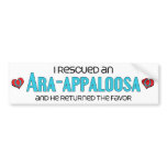 I Rescued an Ara-Appaloosa (Male Horse) bumper stickers
