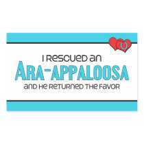 I Rescued an Ara-Appaloosa (Male Horse) Rectangular Stickers