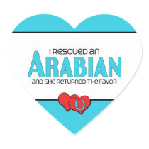 I Rescued an Arabian (Female Horse) Heart Sticker