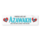 I Rescued an Azawakh (Male Dog) Bumper Stickers