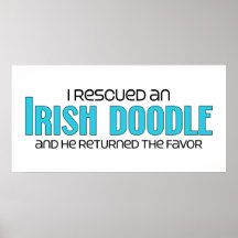 I Rescued an Irish Doodle (Male) Dog Adoption Posters