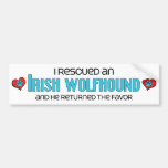 I Rescued an Irish Wolfhound (Male Dog) Bumper Stickers