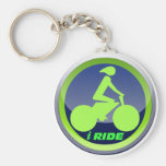 I Ride Cycling Keychain