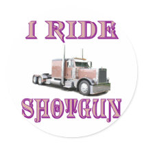 I Ride Shotgun Sticker
