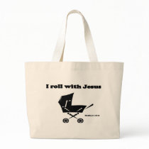I Roll with Jesus Canvas Bags