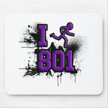 I Run 801 Purp/Blck Mousepads