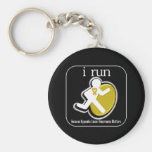 i Run Because Appendix Cancer Matters Key Chain