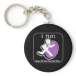 i Run Because GIST Cancer Matters keychains