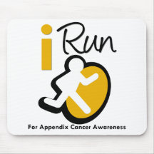 I Run For Appendix Cancer Awareness Mouse Mat