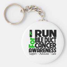 I Run For Bile Duct Cancer Awareness Keychain