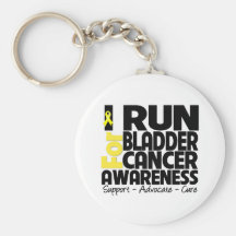 I Run For Bladder Cancer Awareness Keychains