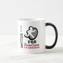 I Run For Brain Cancer Awareness Mugs
