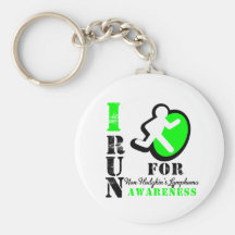 I Run For Non Hodgkins Lymphoma Awareness Keychains