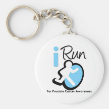 I Run For Prostate Cancer Awareness Key Chain