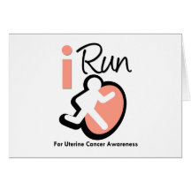 I Run For Uterine Cancer Awareness Cards