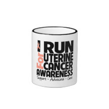 I Run For Uterine Cancer Awareness Coffee Mugs