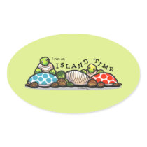 I Run on Island Time Turtles Sticker