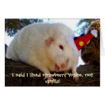 I said I liked strawberry Yogies, not... Cards
