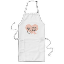 I Said Yes Engagement Bridal Apron