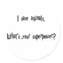 I Save Animals Stickers