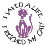 I Saved My Cat Round Sticker
