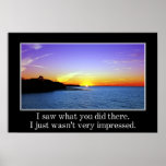 I saw what you did I just wasn't impressed (L) posters