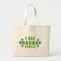 I See Drunk People Tote Bags