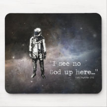 I see no god up here mousepad