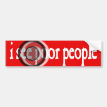 i see poor people off centre focus 35mm Camera Bumper Stickers