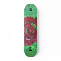 "I See You" Rose with eyeball skateboard