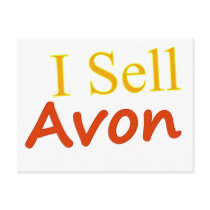 I Sell Avon White Background Postcard
