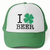 I Shamrock Beer Trucker Hats