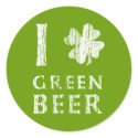 I Shamrock Green Beer stickers