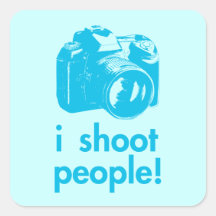 i shoot people photography photographer funny square stickers